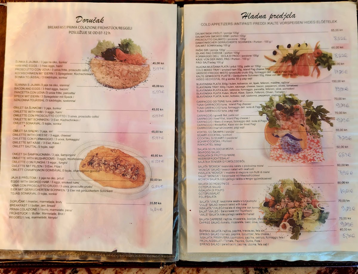 Villa Monica Resturant Menu - Image 1